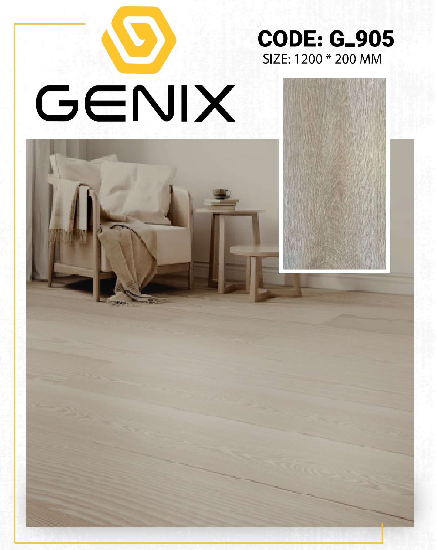 کفپوش پی وی سی جنیکس کد G_905
